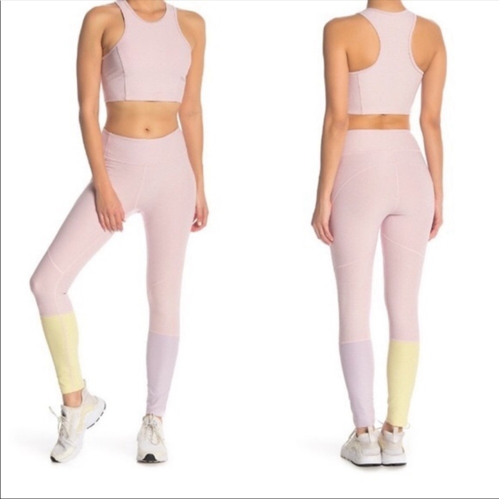 Outdoor Voices Tri Tone Pastel Warm Up Leggings size XL
